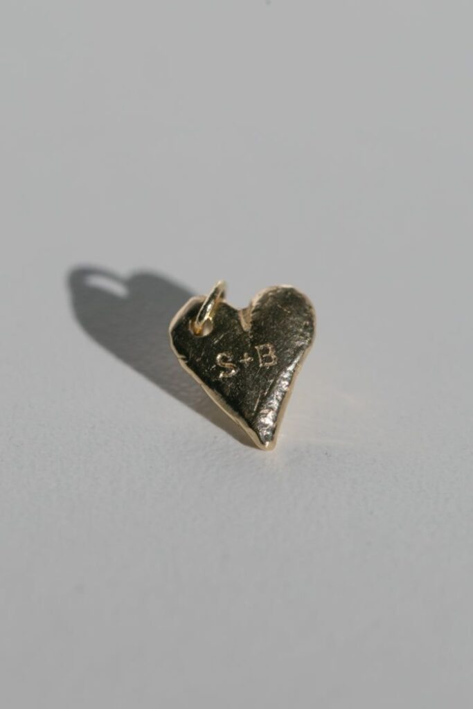 An engraved heart pendant