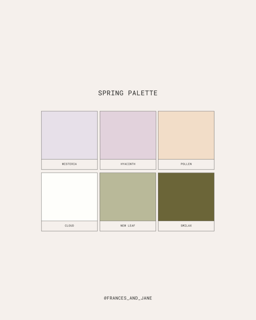 a spring palette for a wedding 